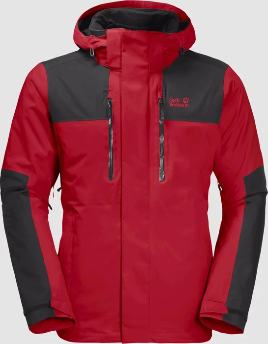 Jack Wolfskin Jasper 3in1 Funktionsjacke red lacquer (Herren)