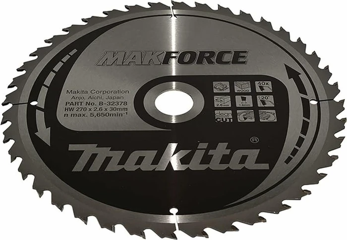 Makita MakForce Kreissägeblatt 40Z, 270x2.6x30mm, 1 Stück