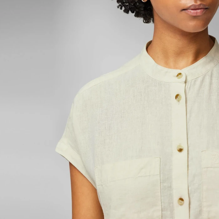Fjällräven Övik Hemp Hemd kurzarm chalk white (Damen)