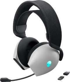 Dell Alienware Tri Mode Wireless Gaming Headset AW725H Lunar Light