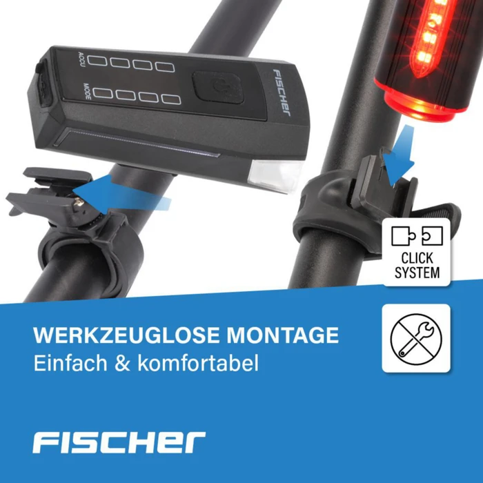 Fischer Akku-USB-LED 80 Lux Beleuchtungsset
