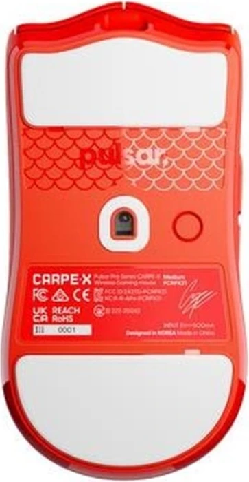 Pulsar Gaming Gears Pro Series CARPE-X Medium Wireless Gaming Mouse Carp Orange, USB