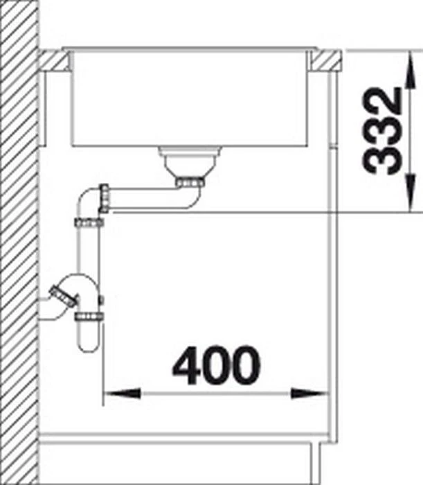 Blanco Zia 45 S Compact Einbau Becken reversibel mit Ablauffernbedienung champagner