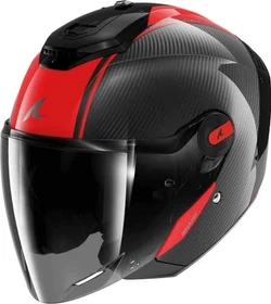 Shark RS Jet Skin Carbon matt schwarz/grau/rot