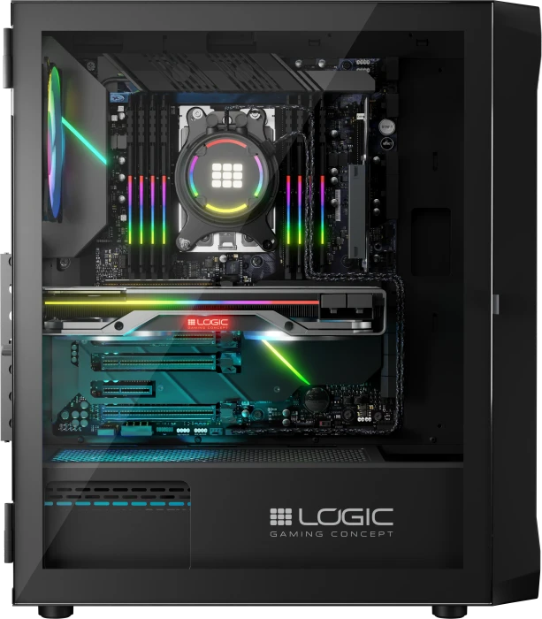 Logic Concept Portos ARGB Midi Black, Glasfenster