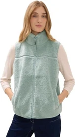CECIL Kurze Teddy Weste smoke salvia (Damen)