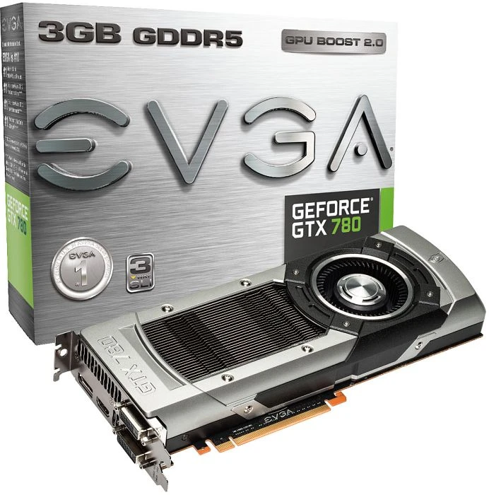EVGA GeForce GTX 780, 3GB GDDR5, 2x DVI, HDMI, DP