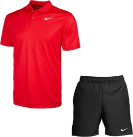 Nike Court Dri-FIT Tennis Funktionsshirt kurzarm university red/white (Herren)