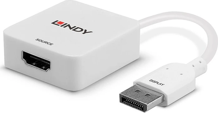 Lindy DisplayPort 1.2/HDMI 2.0 Adapterkabel weiß