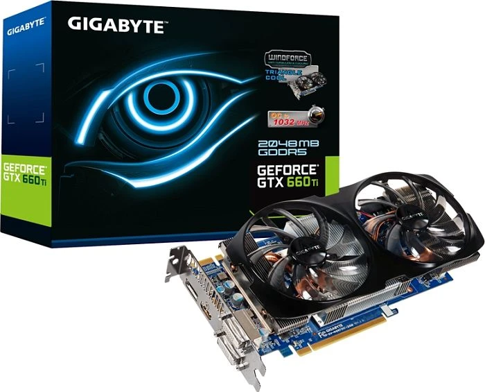 GIGABYTE GeForce GTX 660 Ti Windforce 2X OC, 2GB GDDR5, 2x DVI, HDMI, DP