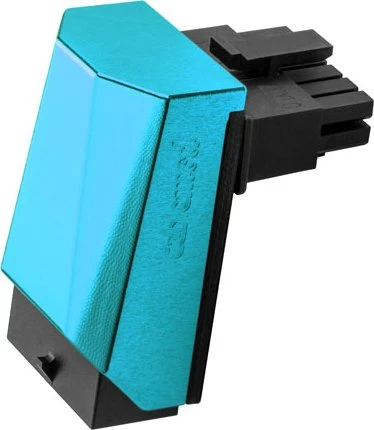 CableMod 12VHPWR Winkeladapter 90 Grad, Variante A, Sense-Pins an der Unterseite, hellblau