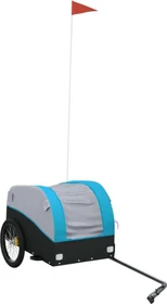 vidaXL Transport 123x52cm Fahrradanhänger schwarz/blau