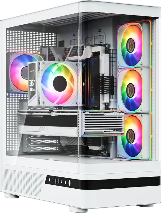 Modecom Volcano AQ100 ARGB White, Glasfenster