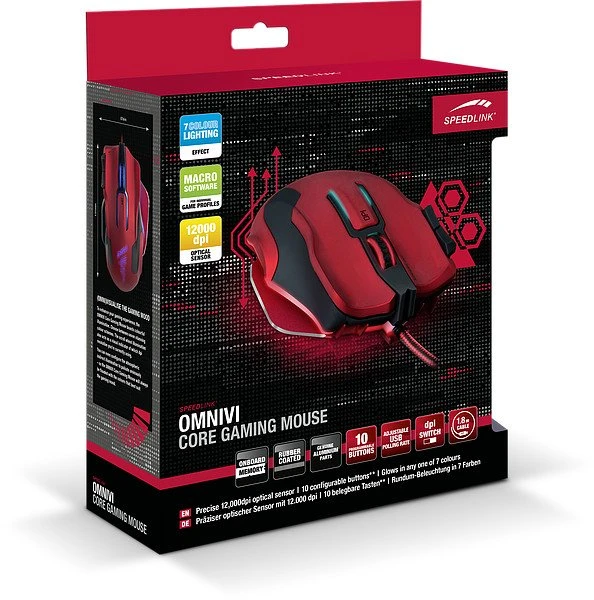 Speedlink Omnivi Core Gaming Mouse rot, USB