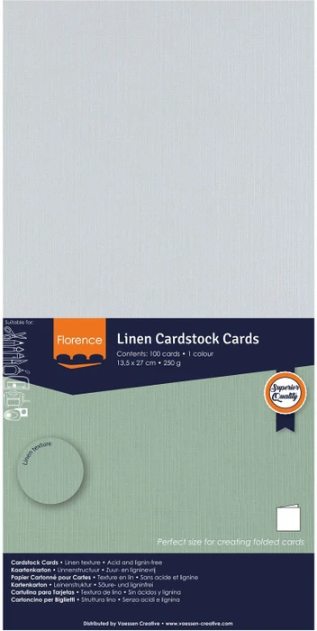 Vaessen Creative Leinenkarton, 270x135mm, Air, 100 Blatt