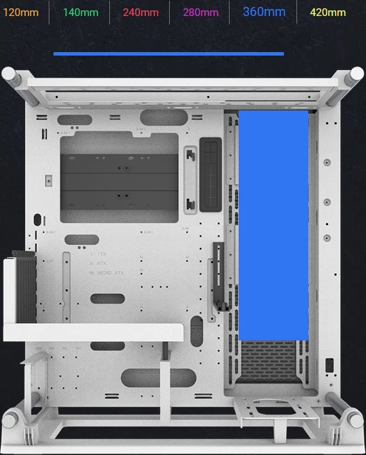 Thermaltake Core P3 TG Pro Snow Edition, weiß, Glasfenster