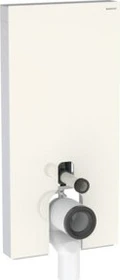 Geberit Monolith Plus Sanitärmodul für Stand-WC, 101cm, Glas sand-grau/Aluminium