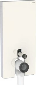 Geberit Monolith Plus Sanitärmodul für Stand-WC, 101cm, Glas sand-grau/Aluminium