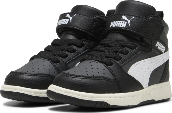 Puma Rebound V6 Mid puma black/puma white/dusky gray (Junior)