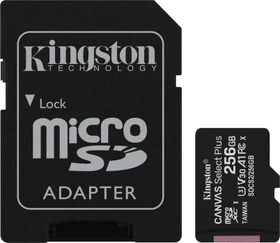 Kingston Canvas Select Plus R100/W85 256GB Kit, UHS-I U3, A1, Class 10