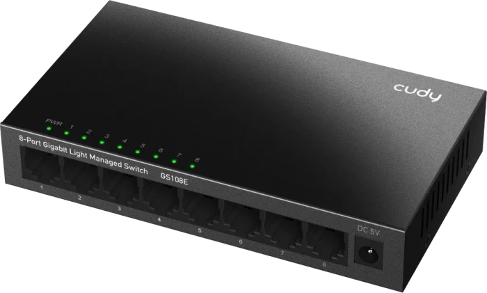Cudy GS100 Series Desktop Gigabit Managed Switch, 8x RJ-45
