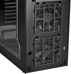 Lian Li PC-B25FWB Blue Ring schwarz, Acrylfenster