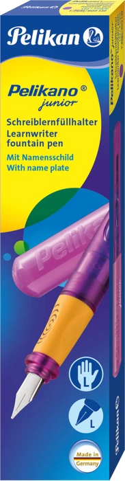 Pelikan Pelikano Junior violett, linke Hand