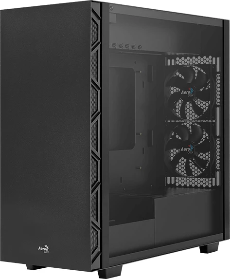 AeroCool Flo, schwarz, Glasfenster