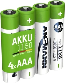 Ansmann Micro AAA NiMH 1150mAh, 4er-Pack