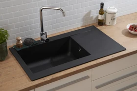 Respekta Denver 860x500mm Einbau Becken reversibel schwarz