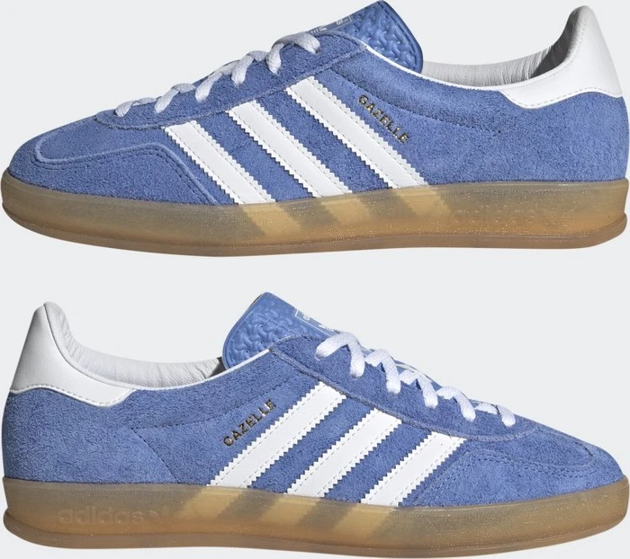adidas Gazelle Indoor blue fusion/cloud white/gold metallic (Damen)