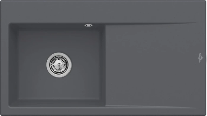 Villeroy & Boch Subway Style 50 Einbau Becken links graphite