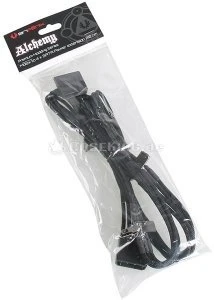 BitFenix Alchemy SATA-Stromadapter 4-Pin [IDE] auf 4x 15-Pin [SATA] 20cm, sleeved schwarz