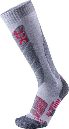 UYN All Mountain Skisocken light grey melange/coral (Damen)