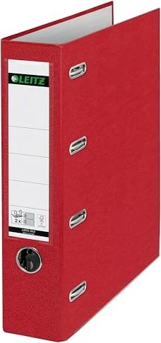 Leitz Doppel Ordner 4-Ring Plastik, 70mm, A5, rot
