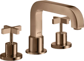 Hansgrohe Axor Citterio 3-Loch Wannenrandarmatur mit Kreuzgriffen polished red gold