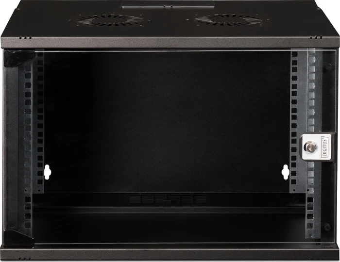 Digitus Professional SoHo Pro Line 19" Wandgehäuse 7HE, unmontiert, Sicherheitsglastür, IP20, RAL 9005, 400mm tief