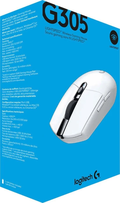 Logitech G305 Lightspeed weiß, USB
