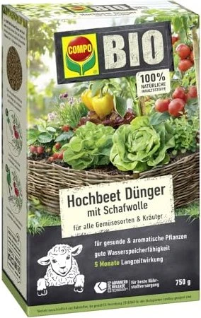 Evergreen Garden Care Compo Bio Hochbeetdünger mit Schafwolle, 750g