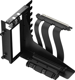 Fractal Design Flex 2 Riser Card Cable, mit vertikaler Grafikkarten-Halterung, gewinkelt, PCIe 4.0, 195mm, schwarz