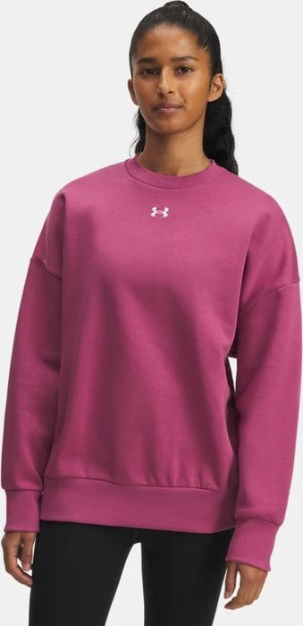 Under Armour Rival Fleece Sweatshirt fuchsia dusk/white (Damen)