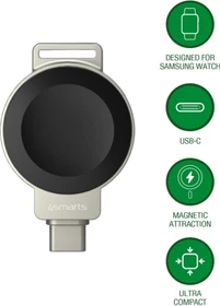 4smarts Wireless Charger für Samsung Watch schwarz/grau