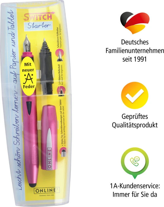 ONLINE Switch Starter Schreiblern-Set pretty pink, rechte Hand, Anfänger, 2er-Set (25090) – Bild 3 von 6