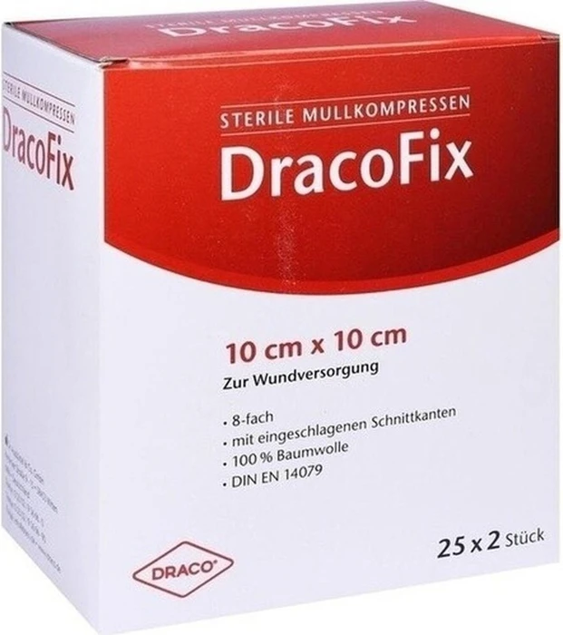 Dr. Ausbüttel DracoFix Peel Mullkompressen steril 8fach 10 x 10cm