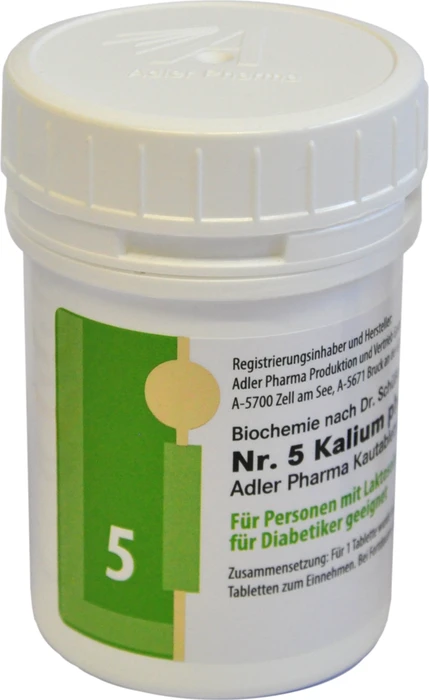 Adler Schüßler Salz Nr. 5 Kalium phosphoricum D6 Kautabletten, 100g