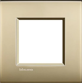 Bticino LivingLightAIR Abdeckrahmen Europe 1fach 2 Module, gold matt
