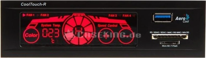AeroCool CoolTouch-R schwarz, 5.25" Lüftersteuerung 4-Kanal