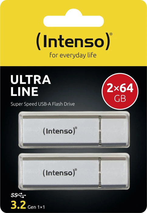 Intenso Ultra Line 64GB, USB-A, USB 3.2 Gen 1×1, 2er-Pack