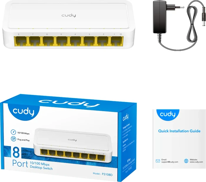 Cudy FS10 Desktop Switch, 8x RJ-45