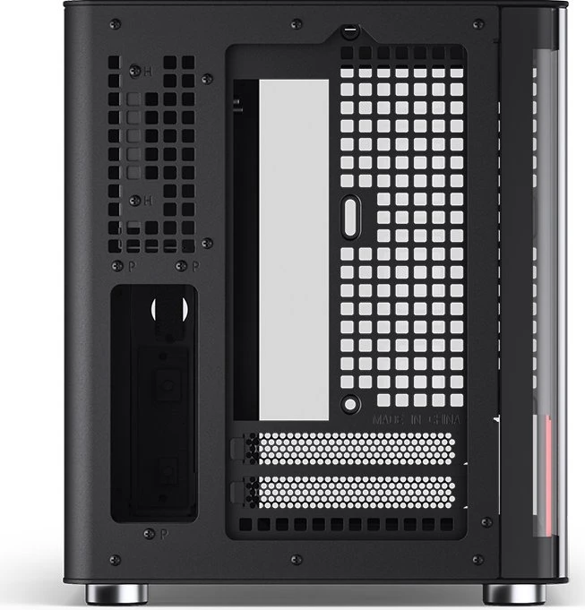 Jonsbo TK-0 Black, schwarz/braun, Glasfenster, Mini-ITX